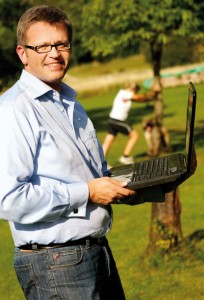 Hütt-Verkaufsleiter Norbert Pustlauk ist einer der vier Initiatoren des Laufsportportals. Foto: Mario Zgoll Hütt-Verkaufsleiter Norbert Pustlauk ist einer der vier Initiatoren des Laufsportportals. Foto: Mario Zgoll
