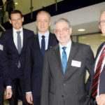 Hand in Hand haben sie den 5. Nordhessischen Außenwirtschaftstag möglich gemacht: Die beiden Sponsoren Sebastian Schlegel (Creditreform Kassel Dr. Schlegel KG / links) und Mario Murawski (MRH Mesterheide, Kassel / Mitte) und die Gastgeber Norbert Claus (IHK Kassel-Marburg / rechts), Christoph Külzer-Schröder (Außenwirtschaftsform Nordhessen / rechts, 2. v.r) und Dr. Constantin H. Schmitt (stellvertretender Vorsitzender des IHK Außenwirtschaftsausschusses / 2. v. links). Nordhessischer Außenwirtschaftstag International. Foto: Kothe Hand in Hand haben sie den 5. Nordhessischen Außenwirtschaftstag möglich gemacht: Die beiden Sponsoren Sebastian Schlegel (Creditreform Kassel Dr. Schlegel KG / links) und Mario Murawski (MRH Mesterheide, Kassel / Mitte) und die Gastgeber Norbert Claus (IHK Kassel-Marburg / rechts), Christoph Külzer-Schröder (Außenwirtschaftsform Nordhessen / rechts, 2. v.r) und Dr. Constantin H. Schmitt (stellvertretender Vorsitzender des IHK Außenwirtschaftsausschusses / 2. v. links). Nordhessischer Außenwirtschaftstag International. Foto: Kothe