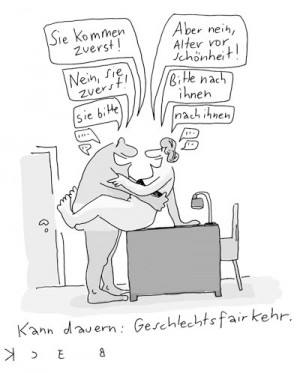 Beck - Geschlechtsfairkehr. Quelle: Caricatura