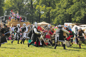 Rund geht es alljährlich beim mittelalterlichen Spectaculum im Tierpark Sababurg. Foto: nh