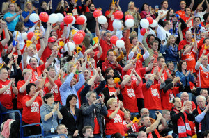 MT-Fans beim letztjährigen Final Four in der Hamburger o2 World. Foto: Hartung