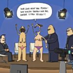 Zeichnung: Piero Masztalerz. Quelle: Caricatura