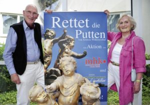 Helmut und Ingrid Wenzel vom Waldhotel Schäferberg in Espenau haben zusammen mit der Museumslandschaft Hessen Kassel die Initiative „Rettet die Putten“ ins Leben gerufen. Foto: Bernd Schoelzchen