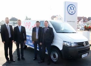 Nutzfahrzeuge sind ein wichtiger Baustein des Autohauses. Die Geschäftsführer Dieter, Jürgen, Patrick und Jens-Uwe Klein (v.l.) setzen auf Service, Qualität und Kompetenz. Foto: nh Nutzfahrzeuge sind ein wichtiger Baustein des Autohauses. Die Geschäftsführer Dieter, Jürgen, Patrick und Jens-Uwe Klein (v.l.) setzen auf Service, Qualität und Kompetenz. Foto: nh