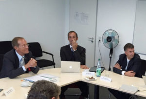 Axel Wintermeyer, Ralf Müller (CEO POLYAS GmbH), Gero Auhagen (Gesellschafter Micromata GmbH) (v.l.). Foto: nh