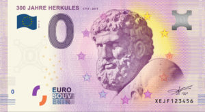 Der Herkules-0-€- Souvenierschein. Bild: Museumslandschaft Hessen Kassel